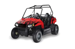 Polaris RZR 170 Graphic Kit - All Years Diamond Flames Red
