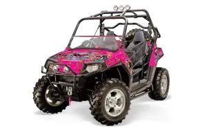 Polaris RZR 800 / 800S Graphic Kit - 2006-2010 Ed Hardy - Love Kills Pink