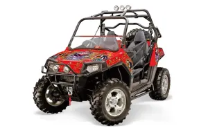 Polaris RZR 800 / 800S Graphic Kit - 2006-2010 Ed Hardy - Love Kills Red