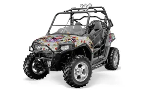 Polaris RZR 800 / 800S Graphic Kit - 2006-2010 Ed Hardy - Love Kills Silver
