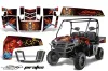Polaris Ranger XP 500 / 700 4x4 EFI Graphic Kit - 2009 Ed Hardy Pirates Red