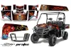 Polaris Ranger XP 500 / 800 / 900D 4x4 EFI Graphic Kit - 2010-2014 Ed Hardy - Pirates Red