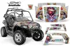 Polaris RZR 800 / 800S Graphic Kit - 2006-2010 Ed Hardy - Love Kills Silver
