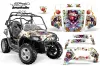 Polaris RZR 800 / 800S Graphic Kit - 2006-2010 Ed Hardy - Love Kills White