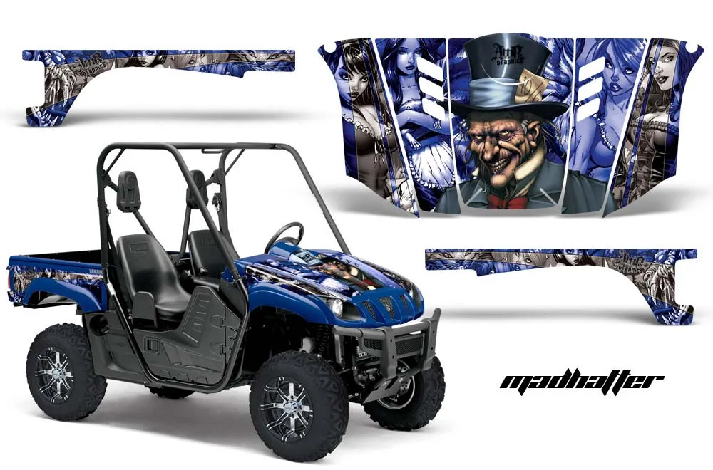 Yamaha Rhino 700 / 660 / 450 Graphic Kit - 2004-2013 Mad Hatter Blue