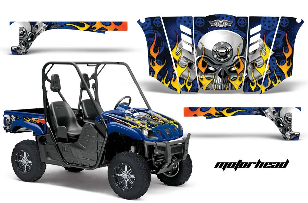 Yamaha Rhino 700 / 660 / 450 Graphic Kit - 2004-2013 Motorhead Blue