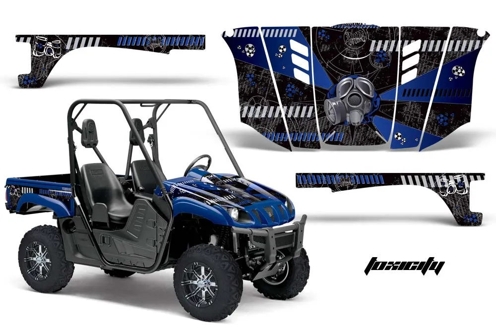 Yamaha Rhino 700 / 660 / 450 Graphic Kit - 2004-2013 Toxicity Blue Black