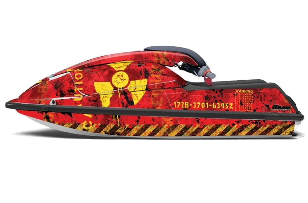 Kawasaki 750 SX / SXR Jet Ski Graphic Kit - 1992-1998 Meltdown Red