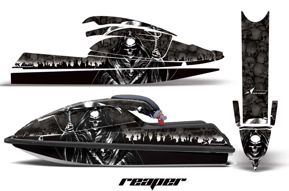 Kawasaki 750 SX / SXR Jet Ski Graphic Kit - 1992-1998 Reaper Black