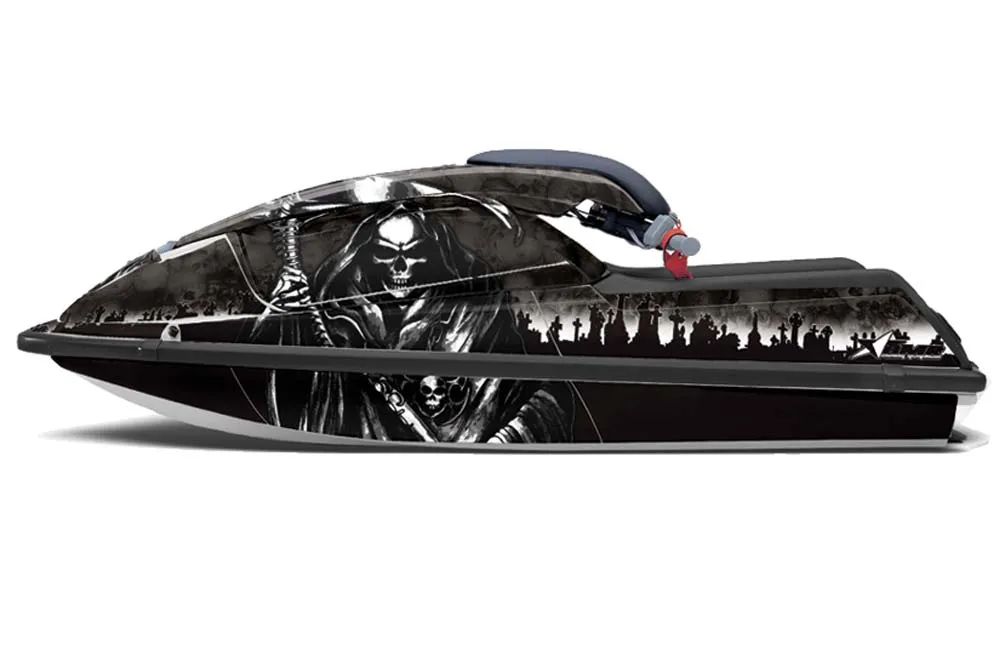 Kawasaki 750 SX / SXR Jet Ski Graphic Kit - 1992-1998 Reaper Black