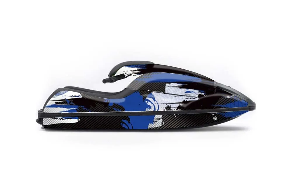 Kawasaki 750 SX / SXR Jet Ski Graphic Kit - 1992-1998 Carbon X Blue