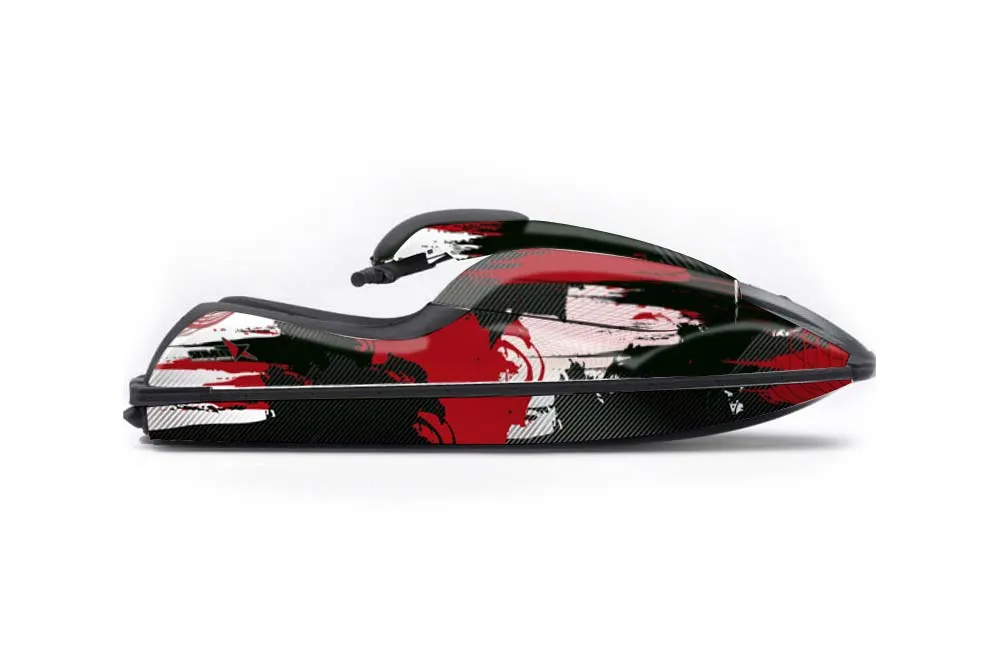 Kawasaki 750 SX / SXR Jet Ski Graphic Kit - 1992-1998 Carbon X Red