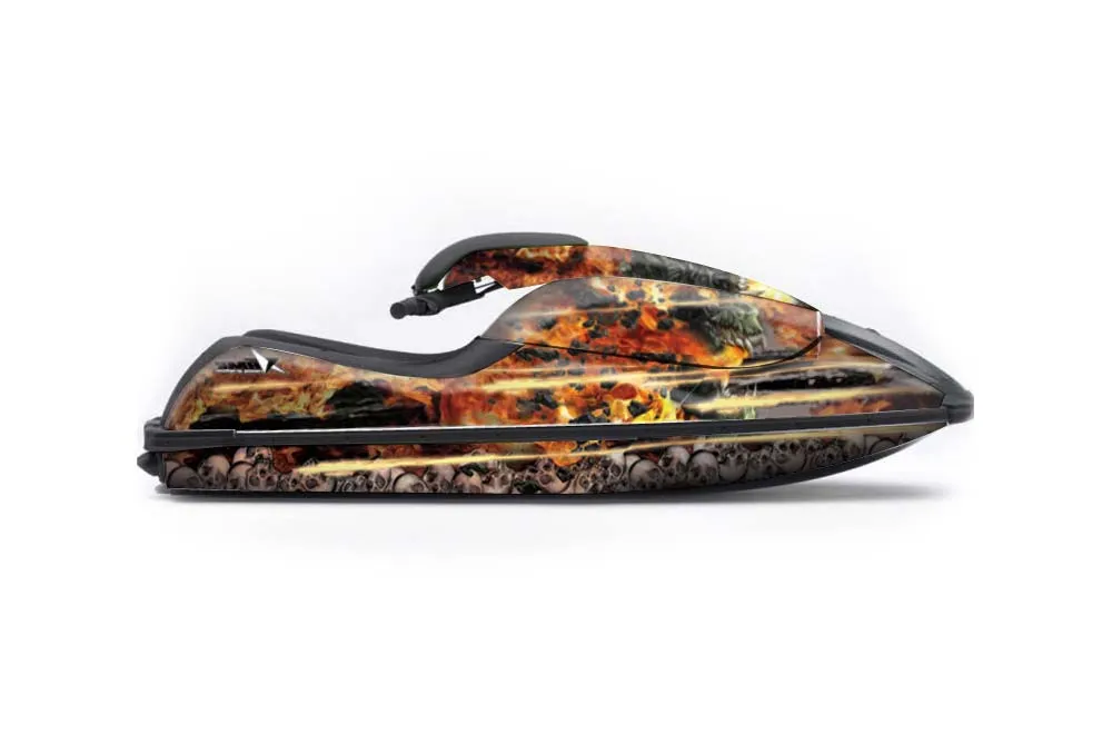 Kawasaki 750 SX / SXR Jet Ski Graphic Kit - 1992-1998 Firestorm Black