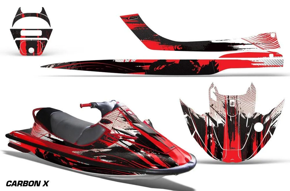 Kawasaki Sport Tourer 1100 STX Jet Ski Graphic Kit 1997-1999 Carbon X Red