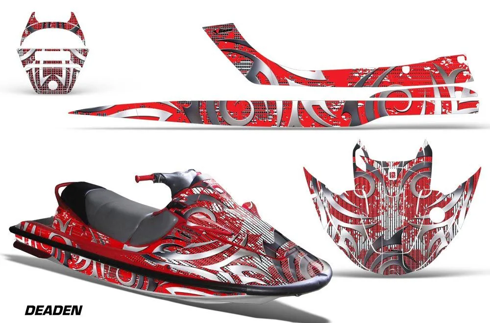 Kawasaki Sport Tourer 1100 STX Jet Ski Graphic Kit 1997-1999 Deaden Red