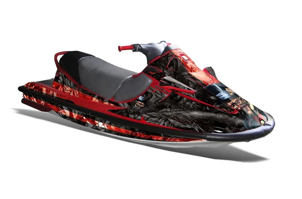 Kawasaki Sport Tourer 1100 STX Jet Ski Graphic Kit 1997-1999 Mad Hatter Red