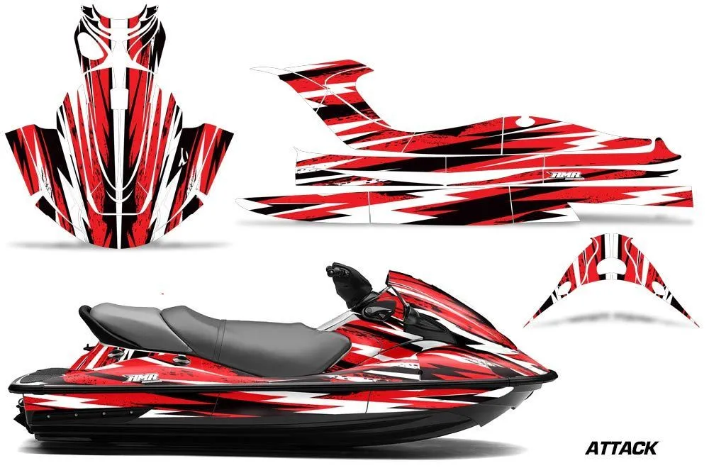 Kawasaki STX 15F Jet Ski Graphic Kit 2003-2019 Attack Red