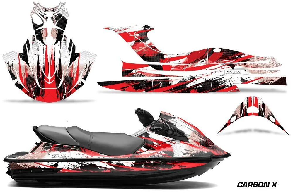 Kawasaki STX 15F Jet Ski Graphic Kit 2003-2019 Carbon X Red