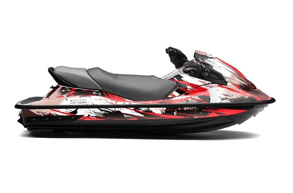 Kawasaki STX 15F Jet Ski Graphic Kit 2003-2019 Carbon X Red