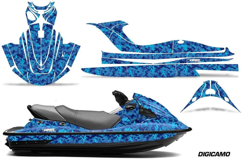 Kawasaki STX 15F Jet Ski Graphic Kit 2003-2019 Digi Camo Blue