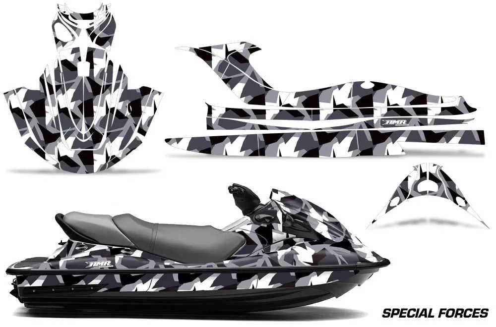 Kawasaki STX 15F Jet Ski Graphic Kit 2003-2019 Special Forces Silver