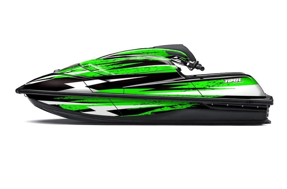 Kawasaki SX-R SXR JS1500 Jet Ski Graphic Kawi Kit 2017-2022 Attack Green