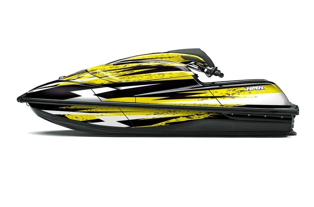 Kawasaki SX-R SXR JS1500 Jet Ski Graphic Kawi Kit 2017-2022 Attack Yellow