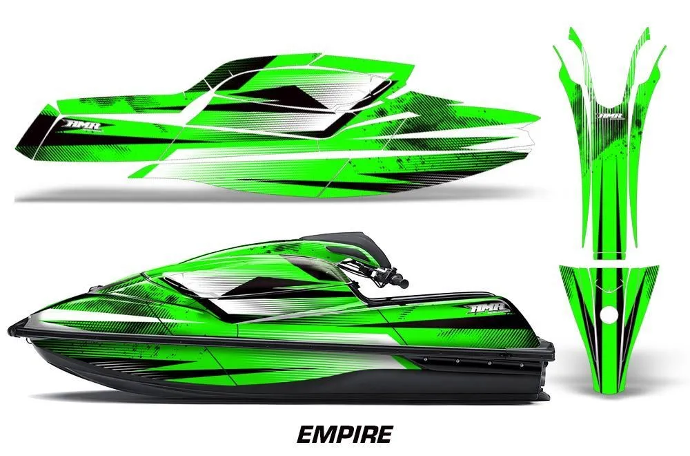 Kawasaki SX-R SXR JS1500 Jet Ski Graphic Kawi Kit 2017-2022 Empire Green