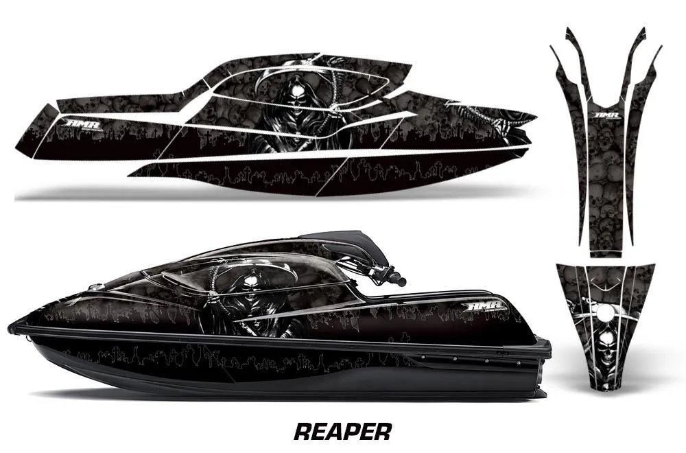 Kawasaki SX-R SXR JS1500 Jet Ski Graphic Kawi Kit 2017-2022 Reaper Black