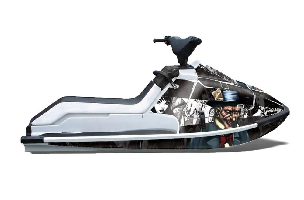 Kawasaki X2 650 Jet Ski Graphic Kit - 1986-1995 Mad Hatter Black