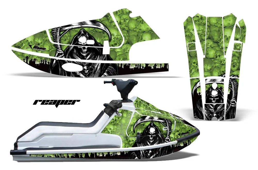 Kawasaki X2 650 Jet Ski Graphic Kit - 1986-1995 Reaper Green