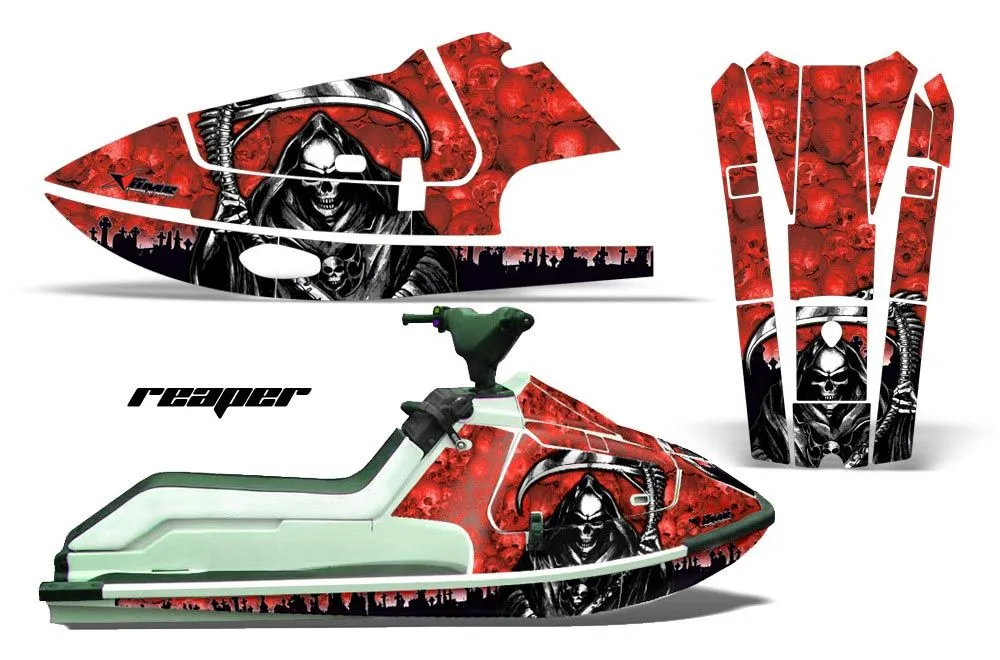 Kawasaki X2 650 Jet Ski Graphic Kit - 1986-1995 Reaper Red