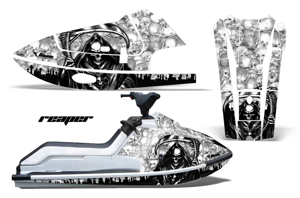 Kawasaki X2 650 Jet Ski Graphic Kit - 1986-1995 Reaper White