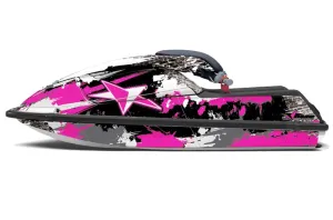 Kawasaki 750 SX / SXR Jet Ski Graphic Kit - 1992-1998 Street Star Pink