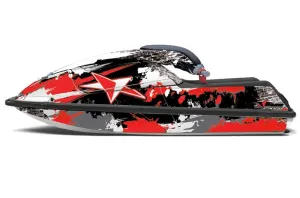 Kawasaki 750 SX / SXR Jet Ski Graphic Kit - 1992-1998 Street Star Red
