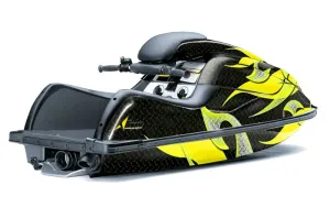 Kawasaki 800 SX / R Jet Ski Graphic Kit - 2003-2012 Tribal Flames Yellow