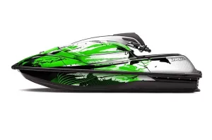 Kawasaki SX-R SXR JS1500 Jet Ski Graphic Kawi Kit 2017-2022 Carbon X Green
