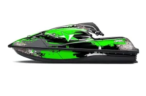 Kawasaki SX-R SXR JS1500 Jet Ski Graphic Kawi Kit 2017-2022 Street Star Green