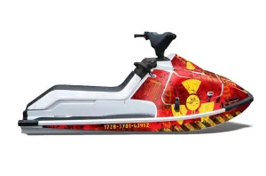 Kawasaki X2 650 Jet Ski Graphic Kit - 1986-1995 Meltdown Red