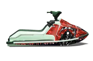 Kawasaki X2 650 Jet Ski Graphic Kit - 1986-1995 Reaper Red