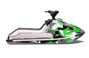 Kawasaki X2 650 Jet Ski Graphic Kit - 1986-1995 Street Star Green