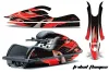 Kawasaki 800 SX / R Jet Ski Graphic Kit - 2003-2012 Tribal Flames Red