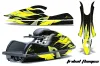 Kawasaki 800 SX / R Jet Ski Graphic Kit - 2003-2012 Tribal Flames Yellow