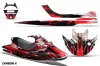 Kawasaki Sport Tourer 1100 STX Jet Ski Graphic Kit 1997-1999 Carbon X Red