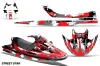 Kawasaki Sport Tourer 1100 STX Jet Ski Graphic Kit 1997-1999 Street Star Red