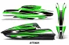 Kawasaki SX-R SXR JS1500 Jet Ski Graphic Kawi Kit 2017-2022 Attack Green