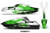 Kawasaki SX-R SXR JS1500 Jet Ski Graphic Kawi Kit 2017-2022 Carbon X Green