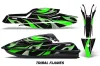 Kawasaki SX-R SXR JS1500 Jet Ski Graphic Kawi Kit 2017-2022 Tribal Flames Green