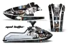 Kawasaki X2 650 Jet Ski Graphic Kit - 1986-1995 Mad Hatter Black