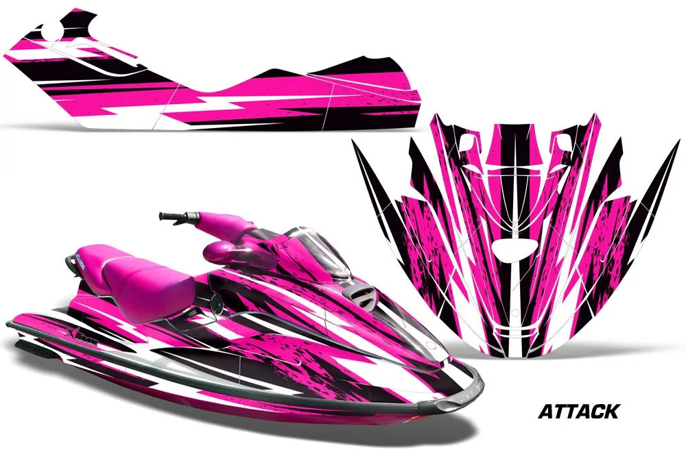 Sea Doo Bombardier GTX Siege Avant Jet Ski Graphic Kit 1996-1999 Attack Pink